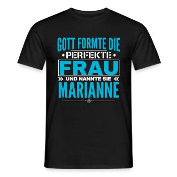 Marianne Nom Design - T-shirt homme - noir - Devant - AI Model Male 178 light (178cm)