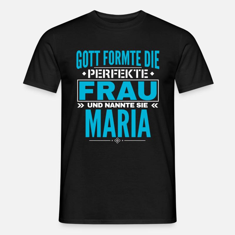 Maria Name Design - Männer T-Shirt - Schwarz