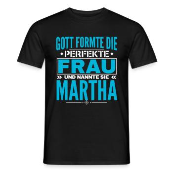 Martha Name Design - Männer T-Shirt - Schwarz - Vorne - AI Model Male 178 light (178cm)