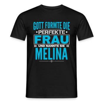 Melina Nom Design - T-shirt homme - noir - Devant - AI Model Male 178 light (178cm)