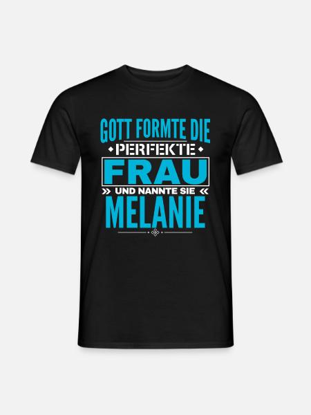 Melanie Name Design - Men's T-Shirt - black