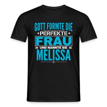 Melissa Name Design - Men's T-Shirt - black - Front - AI Model Male 178 light (178cm)
