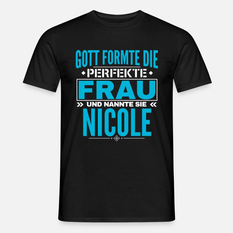 Nicole Name Design - Männer T-Shirt - Schwarz