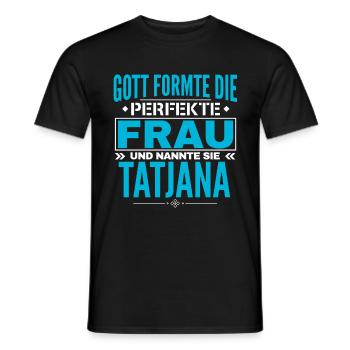 Tatjana Name Design - Männer T-Shirt - Schwarz - Vorne - AI Model Male 178 light (178cm)