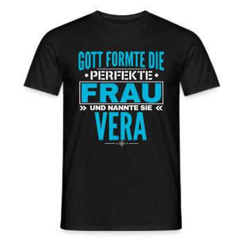 Vera Name Design - Men's T-Shirt - black - Front - AI Model Male 178 light (178cm)