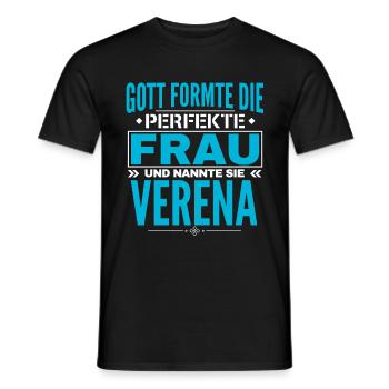 Conception du nom Verena - T-shirt homme - noir - Devant - AI Model Male 178 light (178cm)