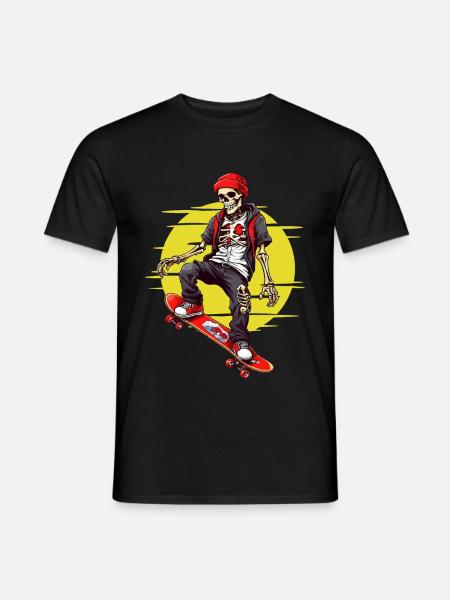 Skateboarding Skeleton - Men's T-Shirt - black