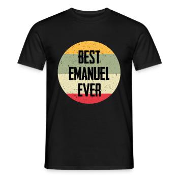 Le meilleur Emanuel de tous les temps - T-shirt homme - noir - Devant - AI Model Male 178 light (178cm)