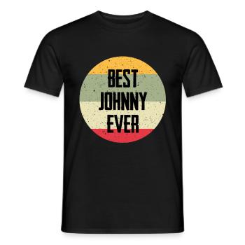 Best Johnny Ever - Men's T-Shirt - black - Front - AI Model Male 178 light (178cm)