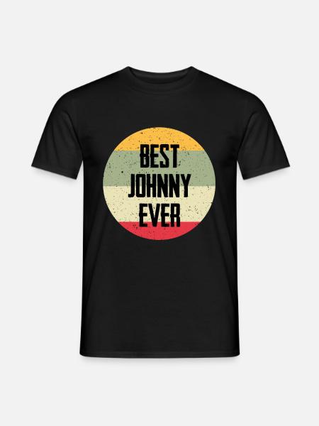 Best Johnny Ever - Männer T-Shirt - Schwarz