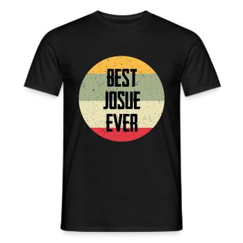Best Josue Ever - Men's T-Shirt - black - Front - AI Model Male 178 light (178cm)