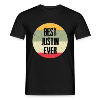 Best Justin Ever - Männer T-Shirt - Schwarz - Vorne - AI Model Male 178 light (178cm)