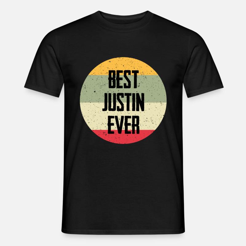 Best Justin Ever - Männer T-Shirt - Schwarz