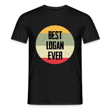 Best Logan Ever - Männer T-Shirt - Schwarz - Vorne - AI Model Male 178 light (178cm)
