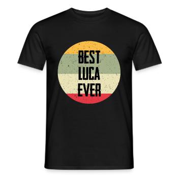 Best Luca Ever - Männer T-Shirt - Schwarz - Vorne - AI Model Male 178 light (178cm)