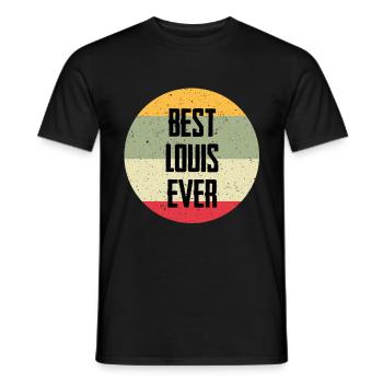 Best Louis Ever - Men's T-Shirt - black - Front - AI Model Male 178 light (178cm)