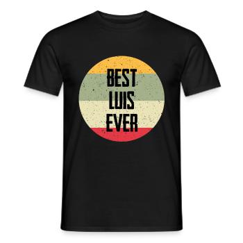 Best Luis Ever - Men's T-Shirt - black - Front - AI Model Male 178 light (178cm)
