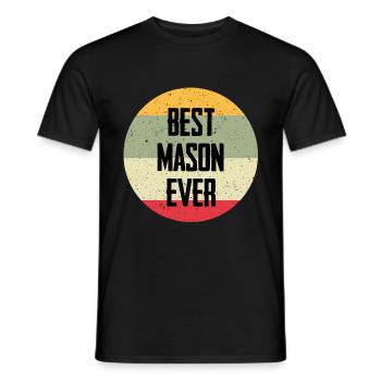 Best Mason Ever - Männer T-Shirt - Schwarz - Vorne - AI Model Male 178 light (178cm)