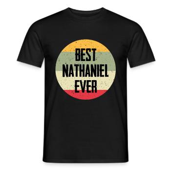 Le meilleur Nathaniel de tous les temps - T-shirt homme - noir - Devant - AI Model Male 178 light (178cm)