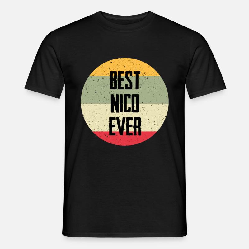 Best Nico Ever - Männer T-Shirt - Schwarz