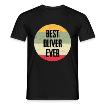 Le meilleur Oliver de tous les temps - T-shirt homme - noir - Devant - AI Model Male 178 light (178cm)