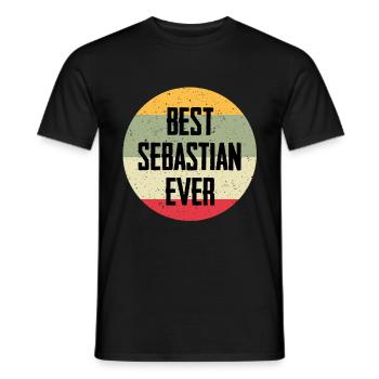 Le meilleur Sebastian de tous les temps - T-shirt homme - noir - Devant - AI Model Male 178 light (178cm)