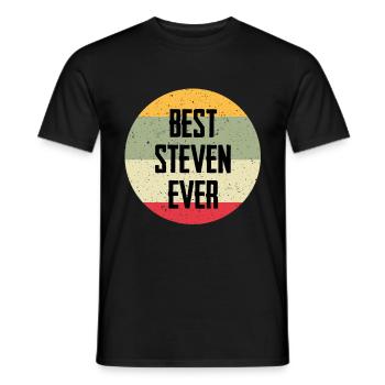 Best Steven Ever - Männer T-Shirt - Schwarz - Vorne - AI Model Male 178 light (178cm)
