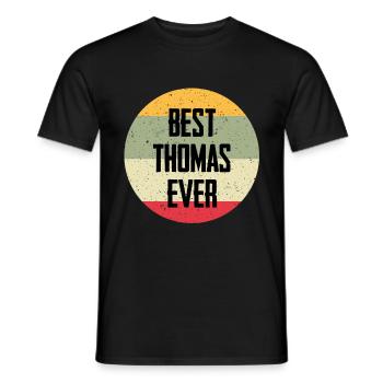 Best Thomas Ever - Men's T-Shirt - black - Front - AI Model Male 178 light (178cm)