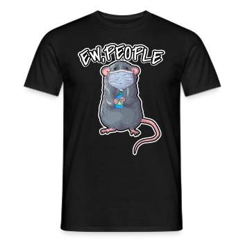 EW People Lustiger Ratten Spruch Farbratte - Männer T-Shirt - Schwarz - Vorne - AI Model Male 178 light (178cm)