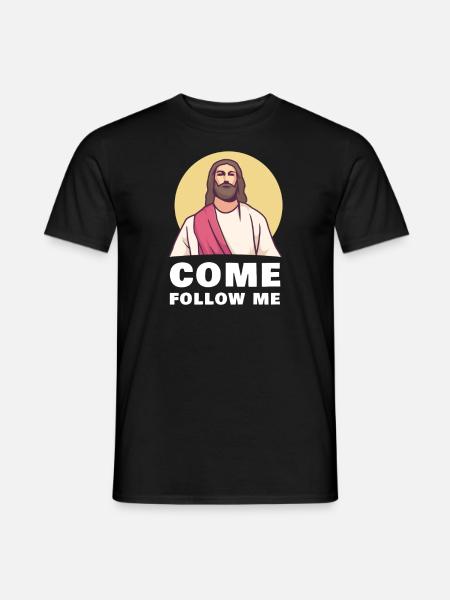 Jesus Christ Follow me - Men's T-Shirt - black