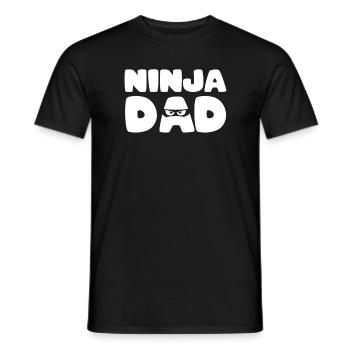 Ninja Party Ninja Dad Birthday Party Ninja Motto - Men's T-Shirt - black - Front - AI Model Male 178 light (178cm)