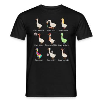 Gans lustige Gänse | Wortspiele und Wortwitze - Männer T-Shirt - Schwarz - Vorne - AI Model Male 178 light (178cm)