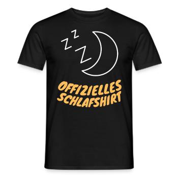 OFFIZIELLES SCHLAFSHIRT MOND Schlafen GESCHENK - Männer T-Shirt - Schwarz - Vorne - AI Model Male 178 light (178cm)
