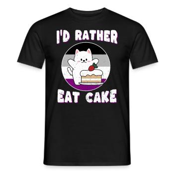 Asexualité - Chat pour asexuels - T-shirt homme - noir - Devant - AI Model Male 178 light (178cm)