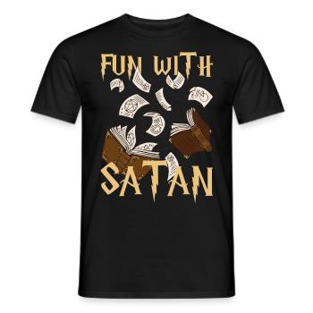 Satan occult Gothic Tarot Gift - Men's T-Shirt - black - Front - AI Model Male 178 light (178cm)
