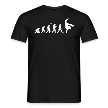 Hip-Hop-Breakdance-Evolution - Hip-Hop-Geschenkidee - Männer T-Shirt - Schwarz - Vorne - AI Model Male 178 light (178cm)