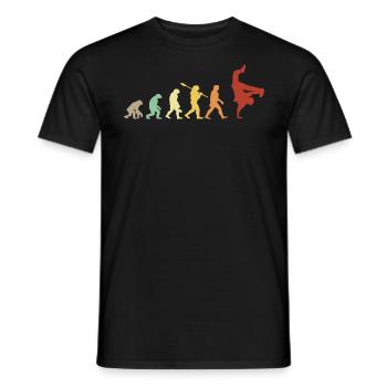 Evolution Hip Hop Breakdance - Hip Hop Geschenkidee - Männer T-Shirt - Schwarz - Vorne - AI Model Male 178 light (178cm)