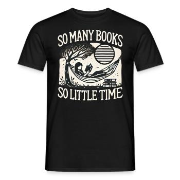So viele Bücher, so wenig Zeit - Männer T-Shirt - Schwarz - Vorne - AI Model Male 178 light (178cm)