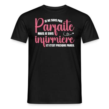 I'm not perfect, I'm a nurse - Men's T-Shirt - black - Front - AI Model Male 178 light (178cm)