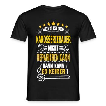 KAROSSERIEBAUER - Männer T-Shirt - Schwarz - Vorne - AI Model Male 178 light (178cm)