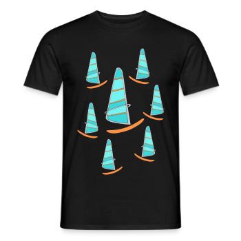 Windsurfing - Männer T-Shirt - Schwarz - Vorne - AI Model Male 178 light (178cm)