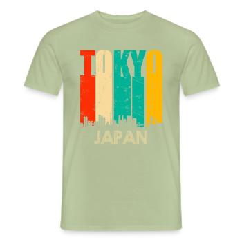 Tokyo Tokyo Skyline - T-shirt homme - vert sauge - Devant - AI Model Male 178 light (178cm)