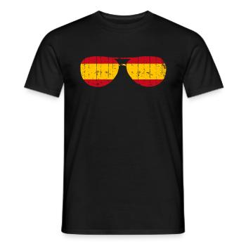 Spanien Spanier Sonnenbrille - Männer T-Shirt - Schwarz - Vorne - AI Model Male 178 light (178cm)