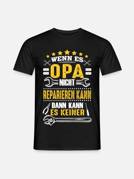 opa - Männer T-Shirt - Schwarz