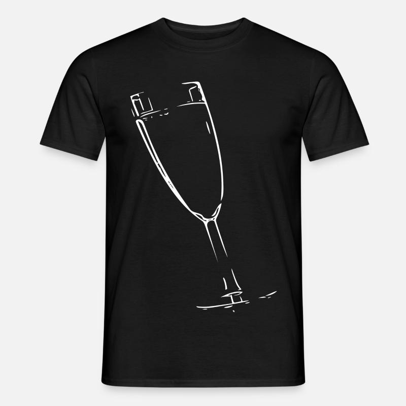 Abstract glass / line / white / pattern - Men’s T-shirt - black