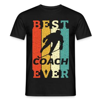 Hockey Meilleur Entraîneur - T-shirt homme - noir - Devant - AI Model Male 178 light (178cm)