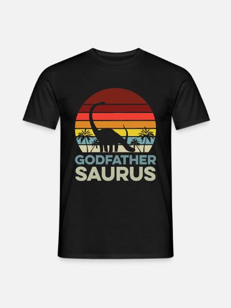 Peetvader Saurus beste peetvader Firmpate Oom - Heren T-shirt - zwart