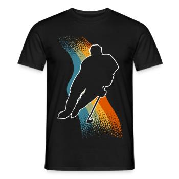 Eishockey - Men's T-Shirt - black - Front - AI Model Male 178 light (178cm)