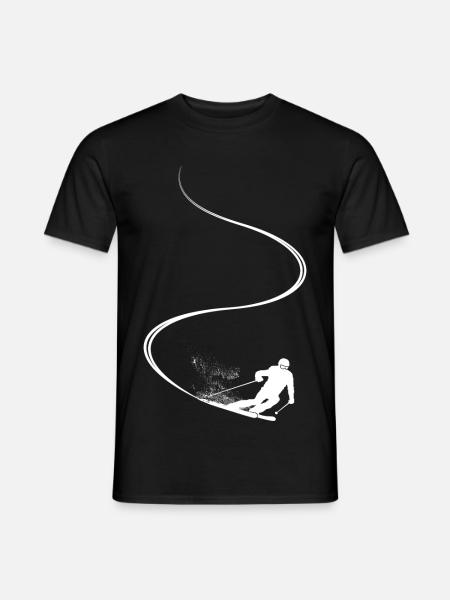 Skibane, afterski, vintersport, skiferie - Mænd T-shirt - sort