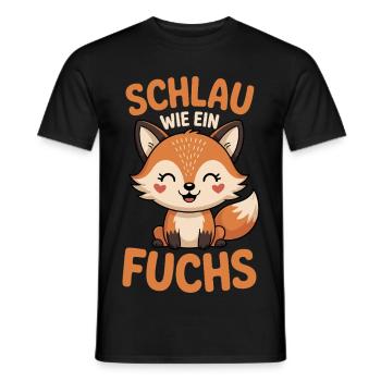 Schlau Wie Ein Fuchs Humor - Männer T-Shirt - Schwarz - Vorne - AI Model Male 178 light (178cm)